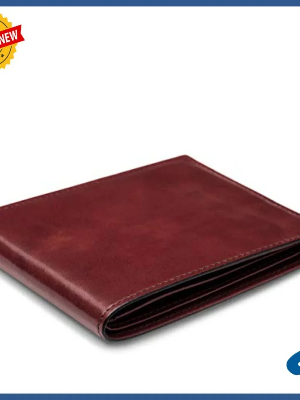 Men's RFID Blocking Leather Bifold Wallet with ID Window